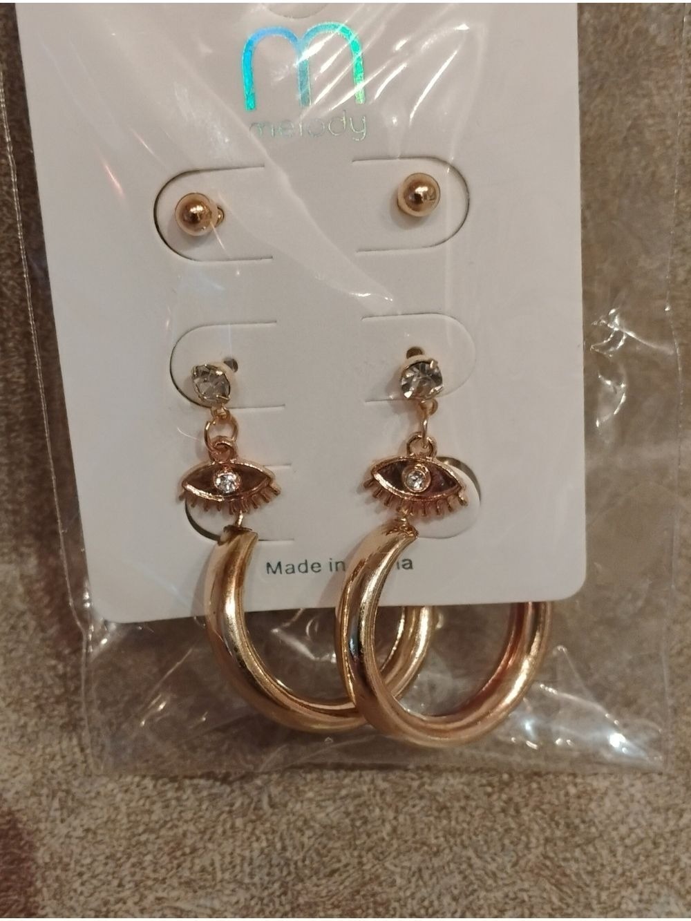$5 EARRINGS Bundle Of Gold Earrings Brand New In Packaging - Picture 2 of 2